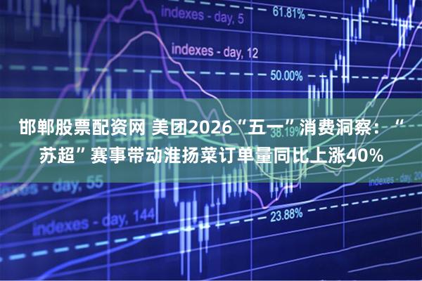 邯郸股票配资网 美团2026“五一”消费洞察：“苏超”赛事带动淮扬菜订单量同比上涨40%